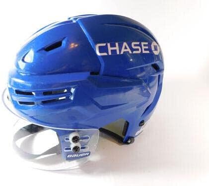 2021 Brett Howden 21 New York Rangers Usado Bauer Helmet CoA AA0076229 - Jogo usado capacetes NHL