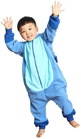 Ogu 'Deal Kids Stitch Onesie Zipper Cartoon Animal Onesise Halloween Traje de macacão para meninos meninos