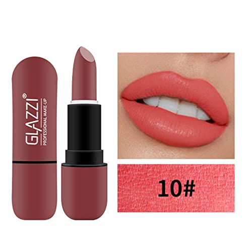 Cápsula de batom de veludo Lips Red Lips Multicolor High Pigmment Longo Presentes de maquiagem à prova d'água para mulheres Vermelho