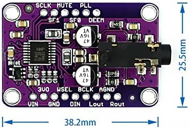 N/A UDA1334A Módulo DAC CJMCU -1334 UDA1334A I2S Decodificador de áudio DAC DAC Placa de módulo de decodificador estéreo para Arduino 3.3V - 5V