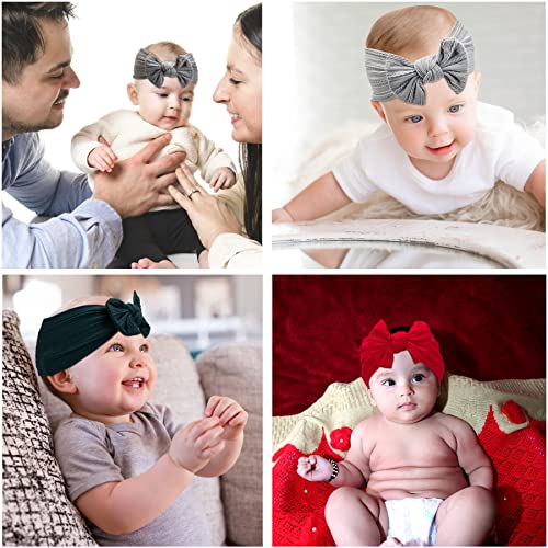 Arcos de bebê e faixas para a cabeça 12pcs Baby Nylon Bandas de cabelos Arcos para meninas bebês recém-nascidos infantil infantil