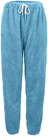 Huankd Women's Pant Fashion 2022 Plexh Casual Pants Loose Comfort Warm Home Calça Casual Casual