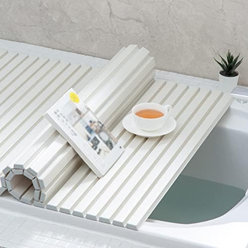 Bandeja de banheira Pengfei, tampa de banheira do obturador de poliestireno à prova d'água, placa de banho à prova de poeira do banheiro para a maioria das banheiras, dobramento, espessura de 1,2 cm, 8 tamanhos