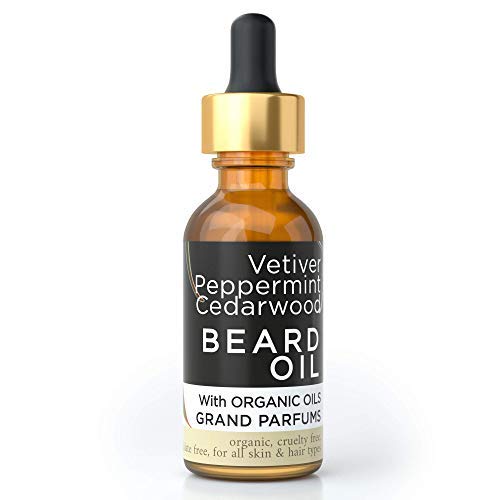 Óleo de barba masculina de Grand Parfums 3 aromas- de pele orgânica e natural e condicionadores de cabelo infundidos