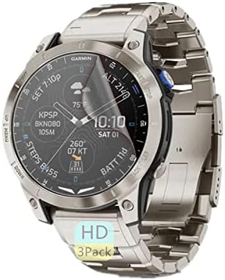 Aemus Compatível com Garmin D2 Mach 1 Protetor de tela Smart Watch Watch Film Anti-Bubble HD Film