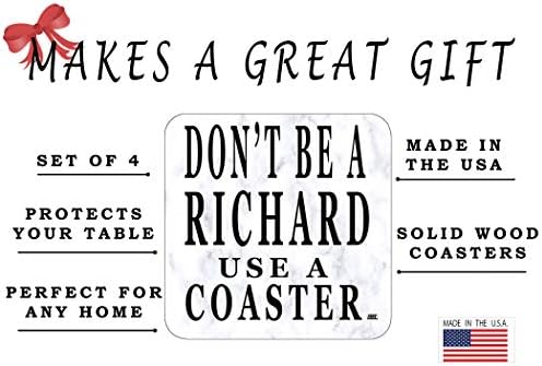 Não seja um Richard Bar Drink Coaster Conjunto de 4 Prese