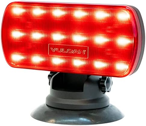 Vulcan Alta intensidade LED magnético Flashers - vermelho - Execute quatro baterias AA padrão - inclua base magnética ajustável