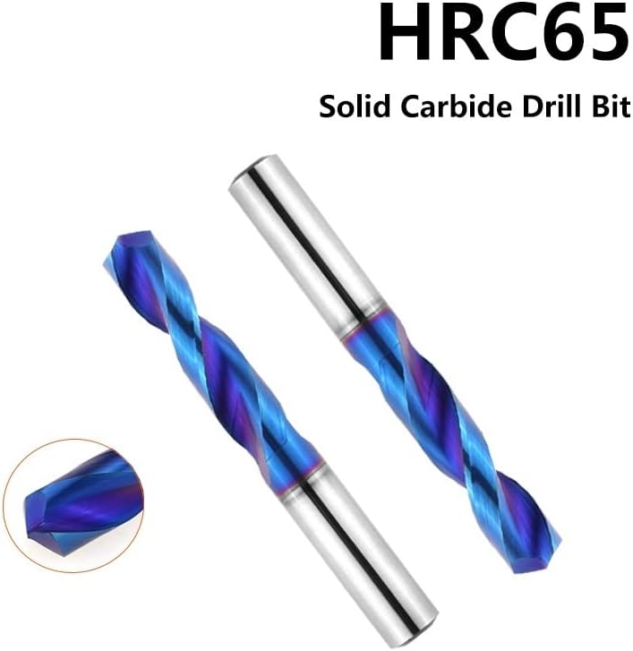 Mountain Men Twist Drill 1pc 1mm-16mm HRC65 Bits de broca de carboneto sólido, broca de torção de flauta em espiral azul 3D para