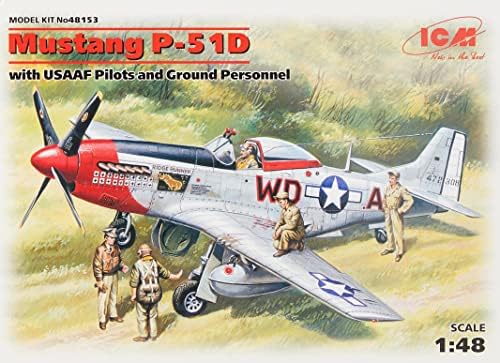 Modelos ICM P-51D Mustang com kit de construção de tripulação