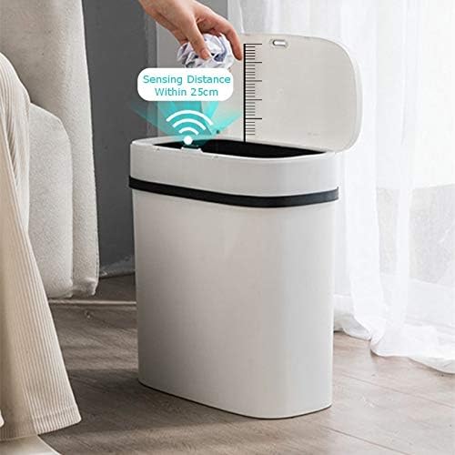 n/um sensor inteligente lixo pode tocar higiene tampa automática costura estreita lixo lixo papel higiênico cesta