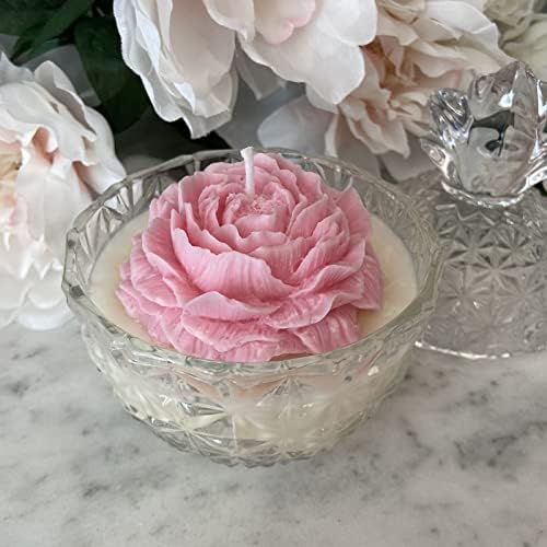 Topys 2pcs Peony Flower Candle