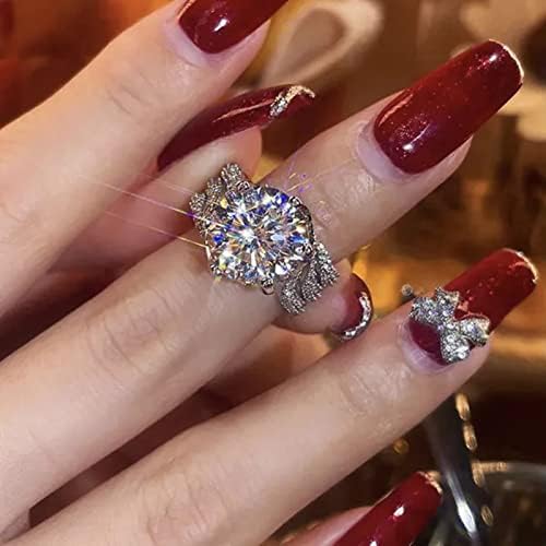 2023 Novo super flash moissanite anel em forma de anéis de noivado para mulheres moissanite anéis de noivado Twisted anéis de casamento promessa