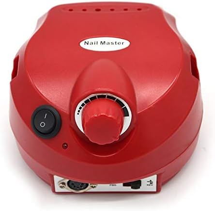 Nail Master 110/220v 30000 rpm Pro Electric Nail Tool Bit Manicure Machine Kit Pro Salon Ferramentas de unhas em casa Definir broca de unhas vermelhas -