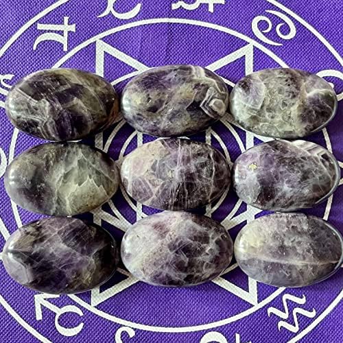 Truewon Natural Healing Crystal Chakra Reiki Amor polido Cristais de pedra de bolso oval para a ansiedade Terapia