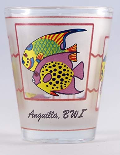 Anguilla, BWI Tropical Fish Triple Window Shot Glass New Edition