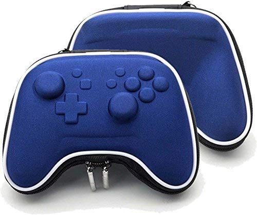 Ostent Hard Protective Travel Carry Case para Nintendo Switch Pro Controller Color Blue