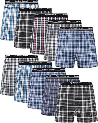 JupiterSecret Men's Underwear cuxers para homens Pacote de algodão boxer de algodão cientia elástica