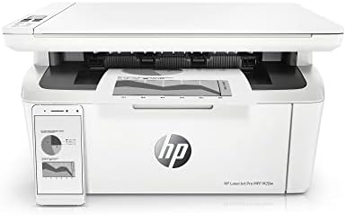 HP LaserJet Pro M28W sem fio All-in-One Monocromat Laser Printer, Ethernet, Print acelera até 18/19 ppm, cópia de varredura de impressão, auto-on/auto-off, branco, branco