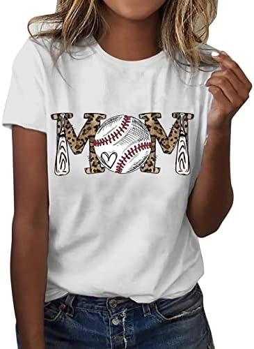 Mulheres tops spandex feminino de moda camiseta beisebol impressão de beisebol curto verão túnica casual top ladies manga longa