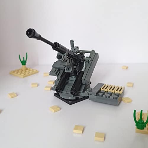 Ruiyif WWII Military Series-Anti-Aircraft Artillery 37 Série Modelo Building Block Kit