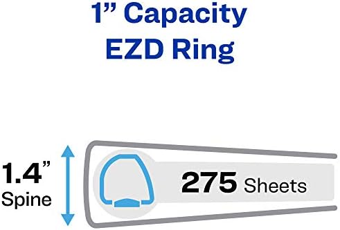 Avery pesado vista de 3 anel, 1 One Touch EZD anéis, 1 fichário branco