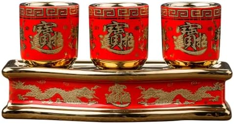 XIALON 3PCS/Set Adore God Wealth Guan Gong Wine Cup Decoration Home Buddha Water Cup