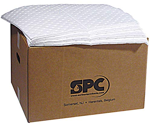 Brady SPC SXT100 15 x 19 Peso pesado Óleo absorvente as almofadas com baixa tampa de spunbond durável - 100 ct