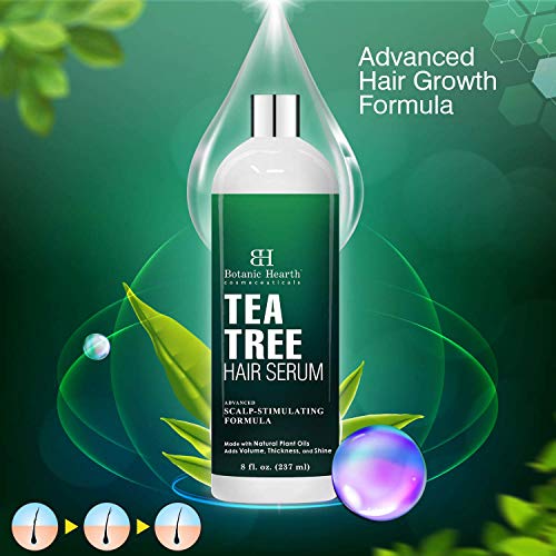 Botânico Shampoo e Condicionador de Keratin Botânico e pacote de soro de cabelos na árvore do chá