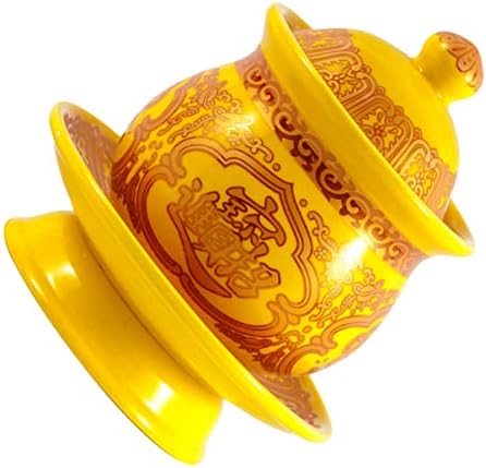 Veemoon 3pcs Base para o portador de empaísta tradicional chinês que oferece copo de tampa de altar tanque tibetano caneca de