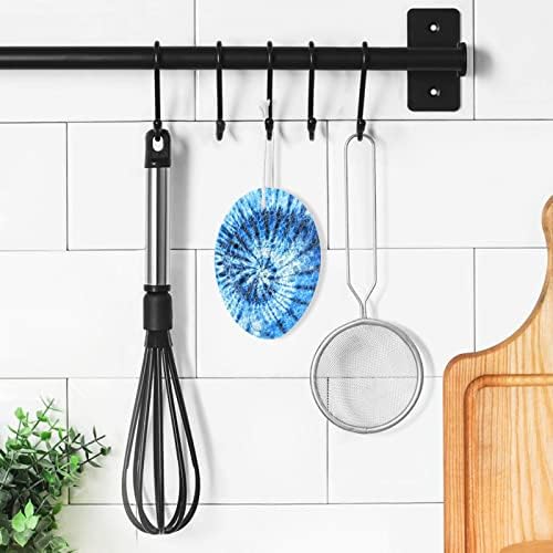 Alaza Tie Tye Blue Swirl Design Naturais esponjas de cozinha esponja de celulare para pratos lavando o banheiro e a limpeza doméstica,