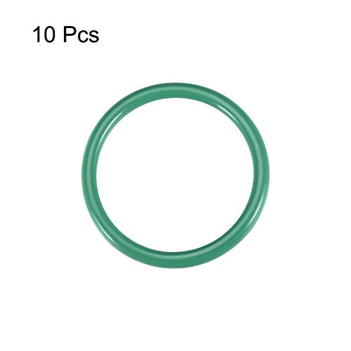 Uxcell Fluorine Rubber O-rings, 44mm OD 37,8mm ID de 3,1 mm de largura de fkm vedação Junta para encanamento de máquinas, verde, pacote de 10