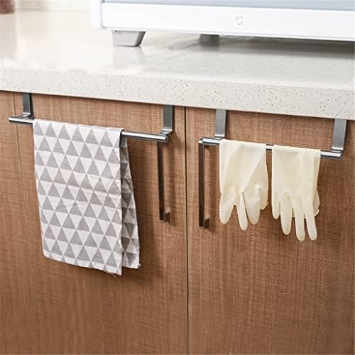 Jahh 2 toalhas de tamanho sobre a porta do armário da cozinha, barra de toalha de porta pendurada para o suporte do banheiro, organizador de parede longa do banheiro, gancho de parede BW