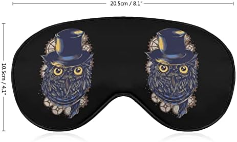 Máscara para o olho da engrenagem da roda de coruja Sleep Beldfold com blocos de cinta ajustáveis ​​Blinder Night Light para viagens