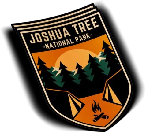 IMS Joshua Tree Vinil adesivo Decalque Parque Nacional Camping ao ar livre Verde, laranja, marrom, 3 '' '
