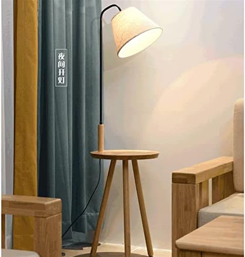 Lâmpada de chão Feer quarto quarto quarto de chá de três cores prateleira ajustável lâmpada de mesa integrada