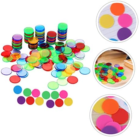 Toyvian 200pcs acessórios de bingo infantil playsets contando chips bingo marcadores de contagem de plástico recompensa de jogo