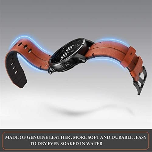 UMCNVV 26mm Italian Cowhide Watch Bands para Garmin Quickfit Watch Band