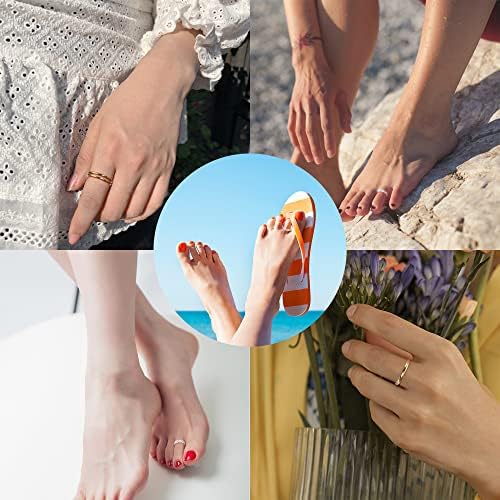 Adramata 4 pcs 925 anéis de dedo de pé de prata esterlina para mulheres abertas de jóias de anéis de banda ajustável Conjunto de jóias
