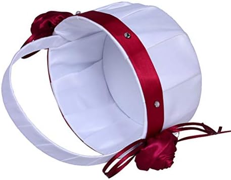 Casamento portátil cesta de flores rosa flor infantil suprimentos de festa para decorações em casa/parede/sala