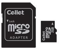 MicroSD de 2 GB do CellET para Micromax X560 Smartphone Flash Custom Flash, transmissão de alta velocidade, plug e play, com adaptador SD em tamanho real.