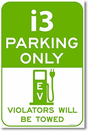 I3 Somente estacionamento - novo veículo elétrico EV Poster