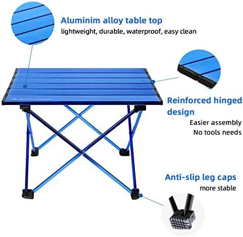 Mesa de acampamento portátil de nuvem de rock portátil acampamento de mesa dobrável de alumínio ultraleve para camping para caminhadas