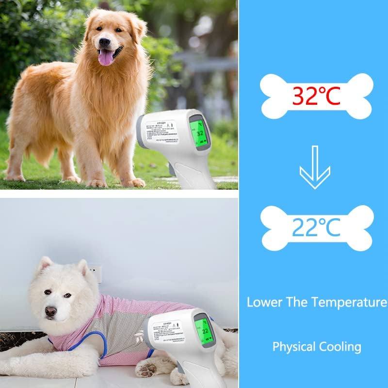 Colete de resfriamento de cães, jaquetas de resfriamento de verão para cachorro, camisa leve de refrigeração de cachorro, camisa de sol evaporativo de cachorro de microfibra, adequado para cães médios e grandes caminhada ao ar livre)