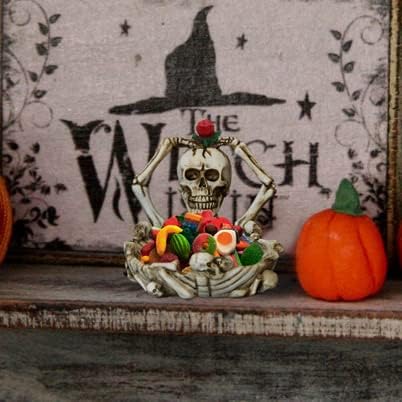 Halloween decoração de caveira gótica Ashtray - bandeja de cinzas de esqueleto assustador para o pátio de quarto pátio
