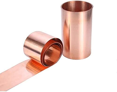 Folha de cobre de placa de latão YUESFZ 99,9% folha de metal de cobre pura Cu de metal 0,8x200x1000mm para artesanato