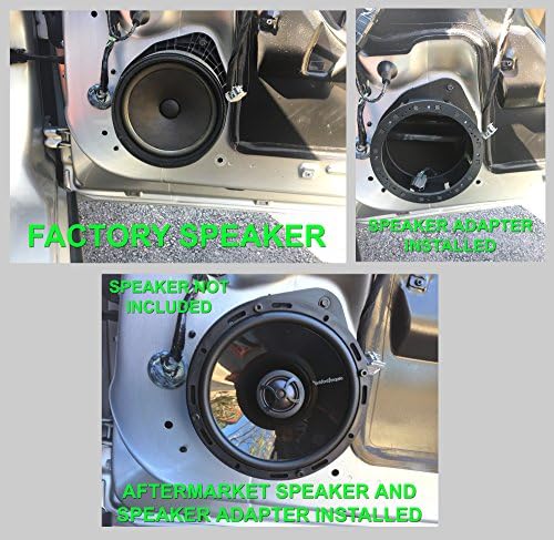 Adaptador do alto-falante da porta da frente anéis de espaçador se encaixam em 2010-2015 Chevy Chevrolet Camaro-SAK075_55-1