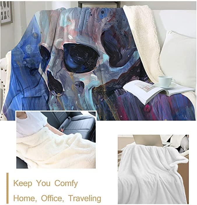 Sleepwish Skull Grunge tem tema edredom conjunto de 4 peças Conjunto de roupas de cama Quilt