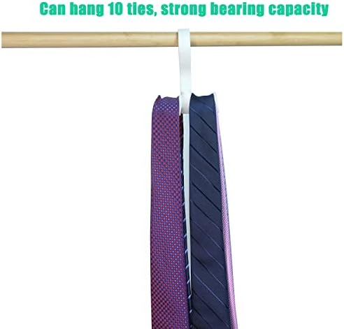 Sisnails 4 bolsas de embalagem cabide de gravata, 360 graus de gotas de bolsa de bolsa de mão ganchos de armazenamento de armário para lenço de gravata de cinto, branco