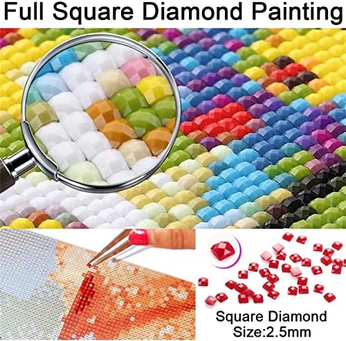 Kits de arte de diamante para adultos/crianças, 5D DIY Boho Black Woman Diamond Pintura com acessórios completos, quadrado Dimond Picture