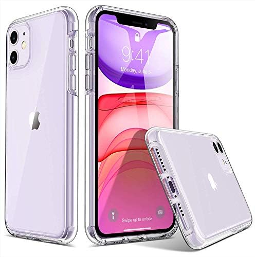 ULAK Clear Case Compatível com iPhone 11 6,1 polegadas 2019, tampa de telefone protetora fina transparente
